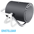 Miniatyrbild 7 av 7: Portabel Twin Turbo Mini Skrivbordsfläkt, Solid Metallkonstruktion USB Portabel Driven Fläkt med Fint Galler för Säkerhet, Tyst Drift och Justerbar