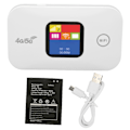 Miniatyrbild 1 av 5: 4G WiFi-router 150 Mbps SIM-kortplats Stöd 10 användare LED-färgskärm 2100 mAh Mobil WiFi Hotspot för Asien 100-240V
