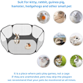 Miniatyrbild 4 av 5: Pet Oasis, Transparent Andningsbar Lättviktig Portabel för Marsvin Lekhage Automatisk Öppning Inomhus Utomhus Gård Träningsbur