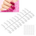 Miniatyrbild 1 av 8: 200 st falska nagelspetsar transparent nagelkonstfärg stil display spetsar nagelkonsttillbehör