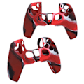 Miniatyrbild 5 av 5: 2 st Gamepad skyddande skal kamouflage silikonfodral hud för PS5 spelkontroll