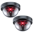 Miniatyrbild 1 av 5: Låtsasövervakningskamera, Ökad säkerhet med batteridrift och enkel installation för inom- och utomhusbruk, Simuleringslins CCTV Dome-kamera för