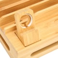 Miniatyrbillede 3 af 8: Bambus Multi-enheds Opladningsstation Opladningsdock Stativ til Telefon Tablet Ur