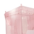 Miniatyrbillede 3 af 5: Luksus Prinsesse 3 Side Åbninger Post Seng Gardin Baldakin Netting Myggenet Sengetøj (Pink S)