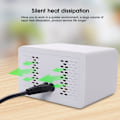Miniatyrbilde 8 av 8: 8-porters skrivebordsvegglader smart hurtigladestasjon 3.0 USB C med LCD-skjerm 100‑240VEU-plugg