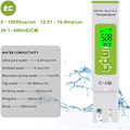 Miniatyrbild 5 av 5: Hydroponisk Vattenkvalitetsmätare, Salthalt Ph Temp Ec Tds Multiparameter Vattentestkit med Utbytbar Dubbelkopplingsprob, Digital Vattentestare