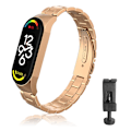 Miniatyrbilde 1 av 5: Reservearmbånd kompatibelt med Xiaomi Band 7 Metallstropper Vanntett rustfritt stålstropper Enkelt å installere med verktøy