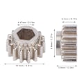 Miniatyrbilde 4 av 6: OpenGear gitarmekanikk gir hex låsing universelle monteringspinner musikkinstrumentverktøy (sølv 12 stk)