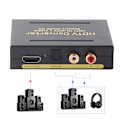 Miniatyrbilde 1 av 8: Audio Extractor HD Multimedia Interface til AUDIO+SPDIF+R/L Lydsignal Konverter 100240V(EU )