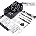 Miniatyrbild 8 av 8: Precision i dina fingertoppar, Magnetisk reparationssats: 122-i-1 Elektronikverktygssats, Kromvanadin, Ergonomiskt grepp, Flexibel axel, För bärbara datorer,