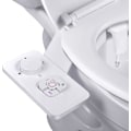 Miniatyrbild 1 av 5: Bidet-fäste, icke-elektrisk kallvatten-bidettoalettfäste med tryckkontroller, infällbara självrengörande dubbla munstycken för frontal &