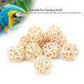 Pikkukuva 8 / 8: Sepak Takraw -lelu, luonnollinen väri, rottinki, turvallinen ja vaaraton papukaija, pieneläinten pureskelulelu papukaijalle, 3 cm