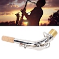 Miniatyrbillede 1 af 8: Altsaxofon Hals Bøjning 24.5mm Sax Del Instrument Tilbehør til Udskiftning Sølv