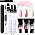 Miniatyrbild 1 av 2: 11 st Nail Extension Glue Set DIY 15ml 3 Färg Nagel Fil Borste Verktyg Kit för Hemma Salong