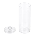 Miniatyrbillede 2 af 4: Transparent Rund Akryl Bomuldspude Opbevaringsboks Organizer Puff Holder Beholder