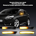 Miniatyrbild 5 av 8: Par Blinkers för backspegel Dynamisk LED Flytande Ljus Blinkers Passar för Ford Focus MK 2 3
