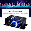 Miniatyrbillede 7 af 8: Bil Audio Powerforstærker Dual Channel USB SD-kort AUX Bluetooth Stereo Mini-forstærker 12V