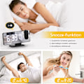 Miniatyrbild 7 av 7: Digital Projektionsväckarklocka för Sovrum, Spegelskärm med Dubbla Alarm, Enkel Snooze-knapp