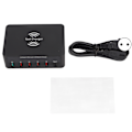 Miniatyrbilde 1 av 5: USB-telefonladingstasjon Blokk 40W 6 Port QC 3.0 Lading Hub Trådløs Lading Base med LCD-skjerm 100-240V