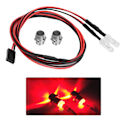 Miniatyrbild 1 av 8: 2PCS 5mm strålkastare RC tillbehör LED-lampor för 1/10 modell driftbil fordon (12# rött ljus)
