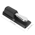 Miniatyrbillede 6 af 8: Elektronisk Orgel Pedal Universal Klaver Sustain Trædeplade Musikinstrument Spilletilbehør Sort