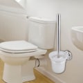 Miniatyrbillede 4 af 5: Vægmonteret toiletbørste i rustfrit stål med holder
