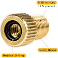 Miniatyrbild 5 av 5: Effektiv Mässing Presta Ventiladapter, Konvertera Presta Till Schrader, Solid Mässingskonstruktion Säkerställer Hållbarhet, Perfekt För Standardpump Eller Luft