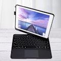 Miniatyrbild 5 av 8: 360° Roterande Fodral 7 Färger Bakgrundsbelyst Trådlöst Bluetooth Tangentbord för iPad Air2 Pro 9.7