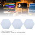 Miniatyrbild 8 av 8: 12 st Ljudabsorberande Kilformade Hexagoner Fasade Kanter Akustiska Dämpningspaneler för Inspelningsstudio Grå Vit