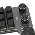 Miniatyrbillede 3 af 5: 12-nøgle 3-knap mekanisk tastatur rød switch vandtæt støvtæt lydstyrkekontrol multifunktionelt tastatur til spilkontor
