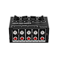 Miniatyrbillede 2 af 8: Stereo Mixer Passiv 4-kanals Audio Line Mini RCA Bærbar til Computer Telefon Tablet