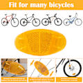 Miniatyrbild 3 av 7: Högvisande cykelhjulreflexer för säkerhet i mörker, hållbara plasttillbehör utan döda vinklar, universell passform för enkel montering