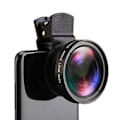Miniatyrbillede 1 af 5: 2 Funktioner Mobiltelefon Objektiv 0.45X Vidvinkelobjektiv og Makro HD Kameraobjektiv til iPhone til Android-telefon