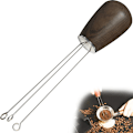 Miniatyrbild 1 av 7: Professionell Espresso Kaffeomrörare, Jämn Espressoextraherings Nålfördelare, Ergonomisk Design för Smidig Bryggning (Svart, 14,2 cm)