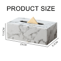 Miniatyrbild 4 av 5: Rektangulär läder servettlådeöverdrag - Snygg servettlådehållare med magnetisk botten, dekorativ PU-servettlåda