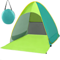 Miniatyrbild 1 av 5: Portabelt Solskydd, Lättmonterat Pop Up Strandtält med UPF 50+ Solskydd, Värmeisolering, Andningsförmåga & Barnvänlig Design för Oändligt