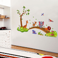Miniatyrbild 4 av 5: Djurväggdekaler med Fantasidjungeltema, Flyttbara väggdekaler för slät yta, Lätt att applicera och ta bort, Babyrumsinredning, Hem