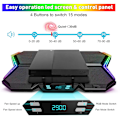 Miniatyrbillede 4 af 5: 12-Mode RGB Laptop Kølepude LED Skærm Gaming Laptop Køler