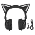 Miniatyrbilde 1 av 5: Kattøre Bluetooth-headset Stereo-headset med mikrofon LED søt katte-headset for jenter barn
