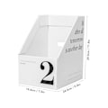 Miniatyrbillede 5 af 5: Vertikal mappeholder til papir, nummerering, slank skrivebordsarrangør til bøger, notesbøger, magasiner, kuverter