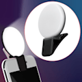 Miniatyrbillede 1 af 8: Mini telefon clip-on fyldlys USB genopladelig selfie ringlys til livestreaming (sort)