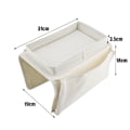 Miniatyrbillede 5 af 5: 1 stk. Sofa Armrest Hængende TV Fjernbetjening Organizer Couch Opbevaringspose med Kopholder Bakke(Beige)19cm