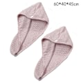 Miniatyrbild 2 av 5: 2-pack våffelhårbandana i frotté som absorberar snabbt och torkar för kvinnor med vått hår