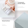 Miniatyrbillede 3 af 5: Makeup Organizer til Forfængelighed Med 2 Opbevaringsskuffer, Soveværelse Skrivebordsorganisation, Klar Skuffe Organizer til Kosmetik