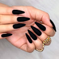 Miniatyrbillede 5 af 5: 24 stk. Falske negle Matte Pure Color Medium Long Stiletto Almond