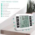Miniatyrbild 4 av 5: Trådlös digital kylskåpstermometer, uppgraderad version av digital frystermometersensor, med 2 st sensorslarm och inomhus/utomhus