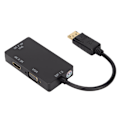 Pikkukuva 2 / 5: DisplayPort VGA-videomuunnin 3-in-1 kannettava DP HD Multimedia Interface VGA DVI -kaapeliadapteri