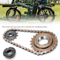 Miniatyrbilde 7 av 8: Sprocket kjede sett 22T tann bakre frihjul 38 ledd kjede og 13T tann tannhjul sett