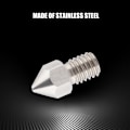 Miniatyrbillede 2 af 5: 5 stk. 3D-printer M6 rustfrit stålekstruderdyse printhoved til 1,75 mm filament (1,75/0,6 mm)