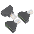 Miniatyrbillede 5 af 5: 3 sæt RJ45 han til 8-polet skrue terminal stik adapter stik jack til AV digital